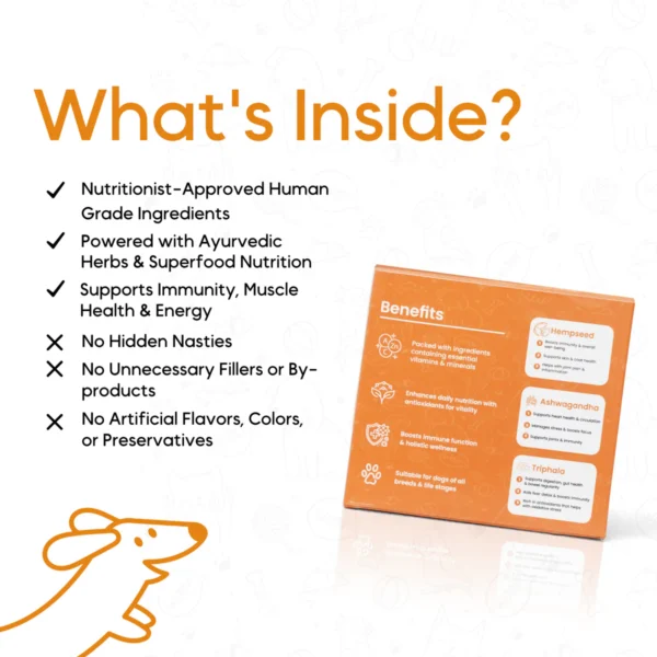 Mubble Superfood Blend for Dogs – Daily Nutrition Topper, Immunity Support & Gut Health Boost for All Breeds