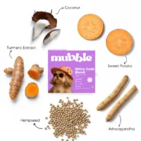Mubble Shiny Coat Blend for Dogs – Skin & Coat Nutrition Topper, Omega Support & Shine Enhancement for All Breeds