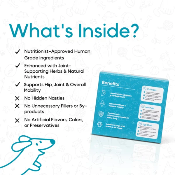 Mubble Mobility Blend for Dogs – Joint Support Nutrition Topper, Mobility & Flexibility Care for Active and Aging Dogs