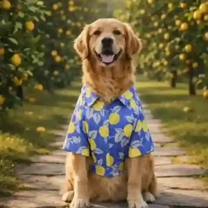 15 Furries Royal Blue Lemon Cotton Dog Shirt