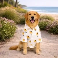 15 Furries Yellow Sunflower Cotton Dog Shirt