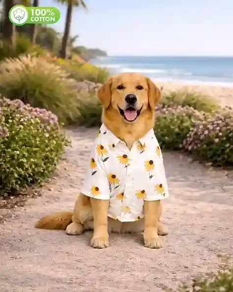 15 Furries Yellow Sunflower Cotton Dog Shirt