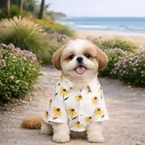 15 Furries Yellow Sunflower Cotton Dog Shirt