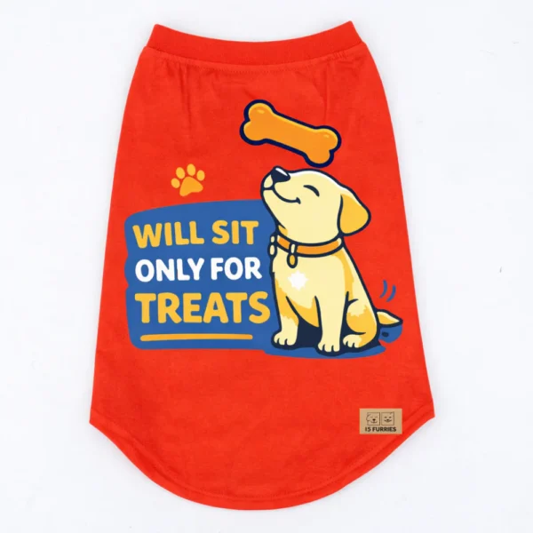 15 Furries Only Treats Tee for Dogs