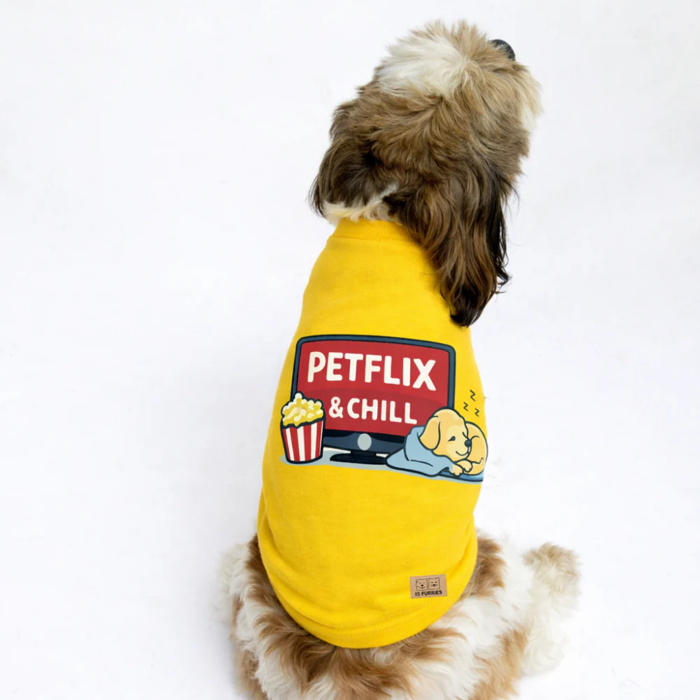 15 Furries Petflix and Chill Tee for Dogs