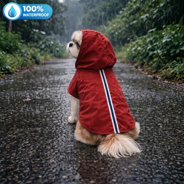 15 Furries Urban Red Dog Raincoat – 100% Waterproof 15 Furries Urban Red Dog Raincoat – 100% Waterproof
