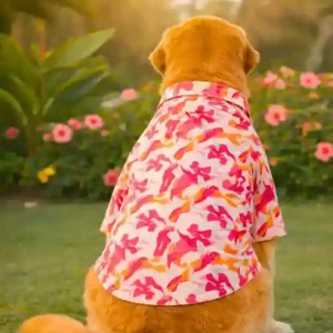15 Furries Pink Military Cotton Dog Shirt