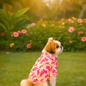 15 Furries Pink Military Cotton Dog Shirt