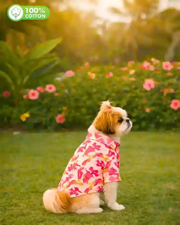 15 Furries Pink Military Cotton Dog Shirt