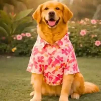 15 Furries Pink Military Cotton Dog Shirt