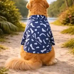 15 Furries Navy Blue Abstract Cotton Dog Shirt