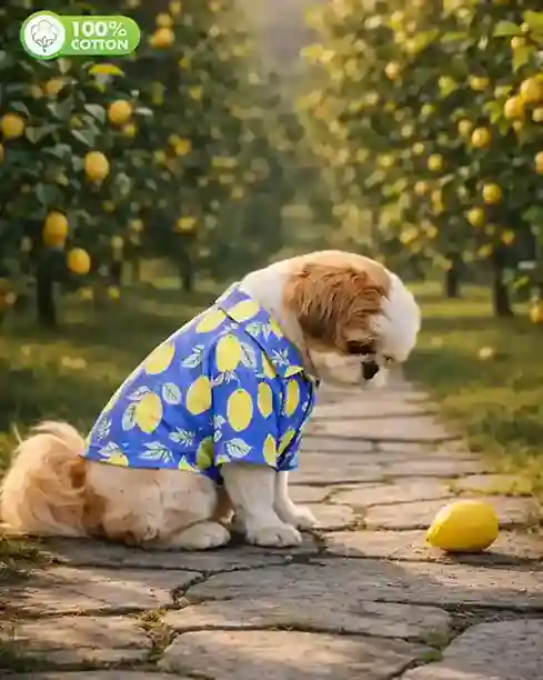15 Furries Royal Blue Lemon Cotton Dog Shirt