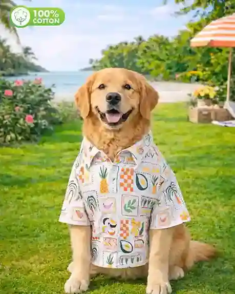 15 Furries Fruits Tropical Cotton Dog Shirt 15 Furries Fruits Tropical Cotton Dog Shirt