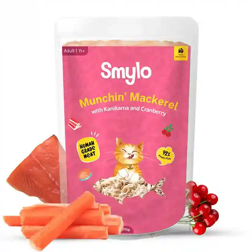 Smylo Munchin’ Mackerel with Kanikama & Cranberry Adult Cat Wet Food