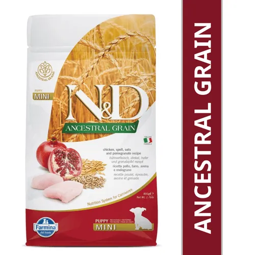 Farmina N&D Chicken & Pomegranate Ancestral Grain Puppy Mini Dog Food 2.5kg