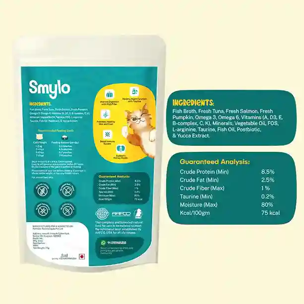 Smylo Tastin’ Tuna with Salmon & Pumpkin Adult Cat Wet Food