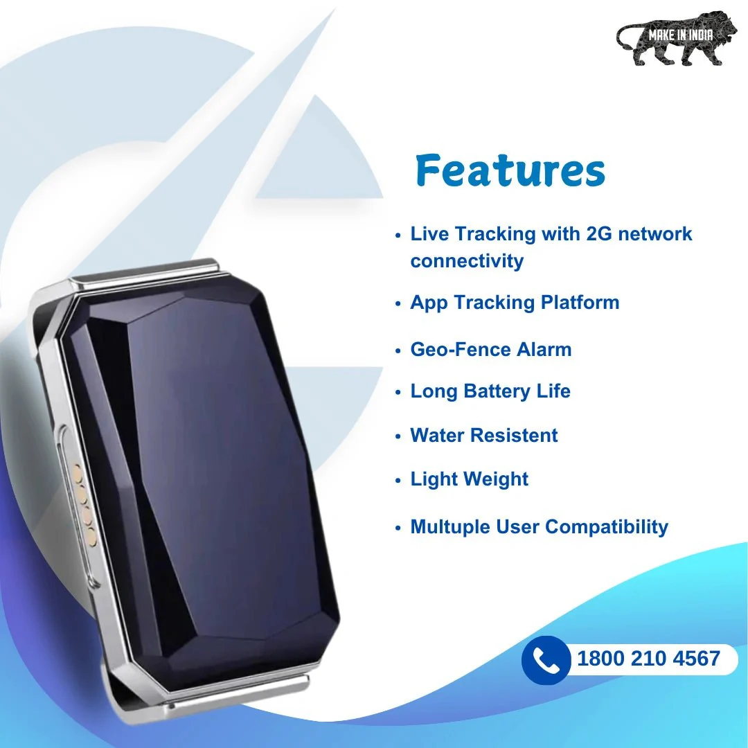 Captain India Blue Collar GPS Pet Tracker for Dogs & Cats