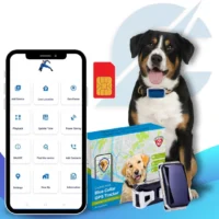 Captain India Blue Collar GPS Pet Tracker for Dogs & Cats
