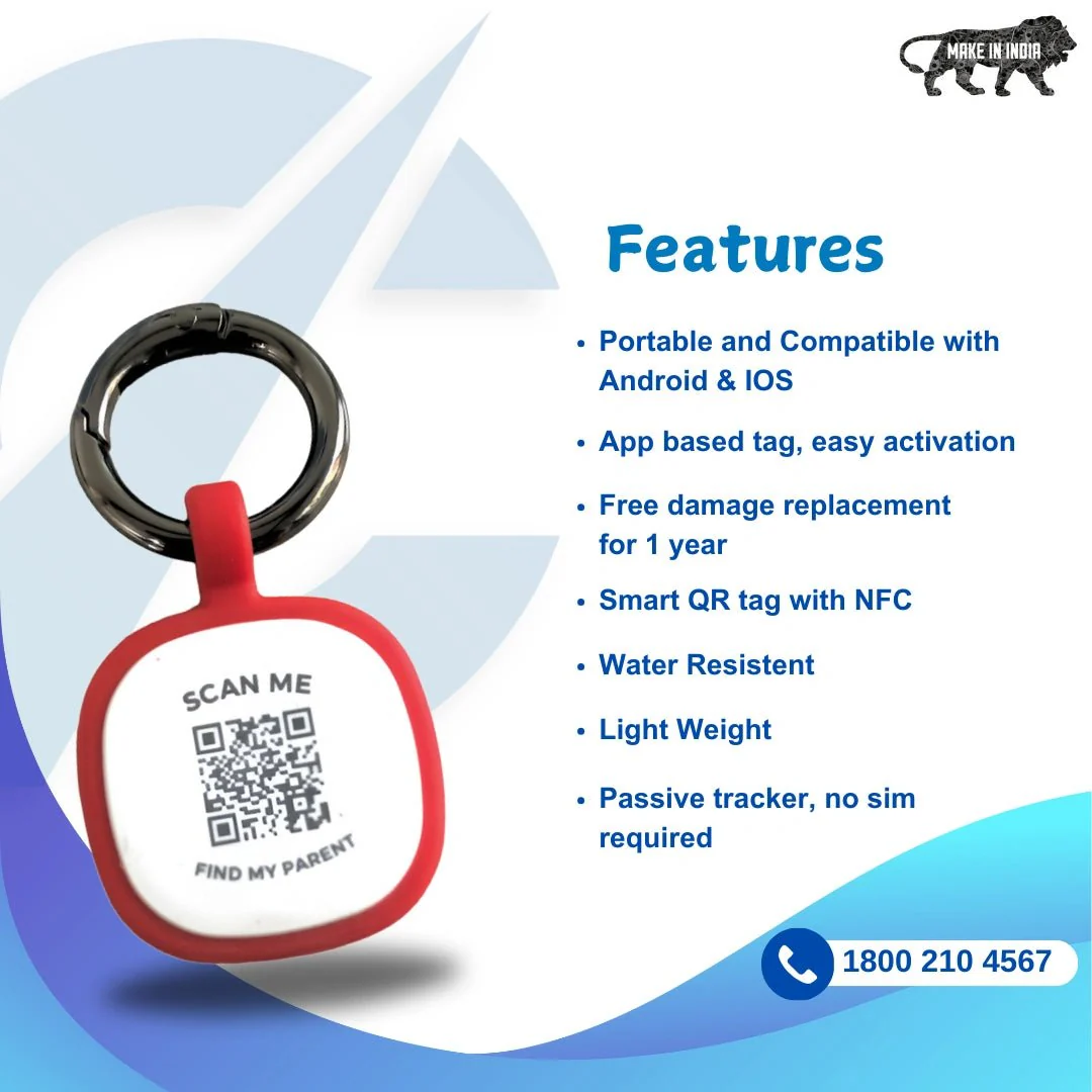Captain India Pet Smart Aadhar Tag Silicone Pet ID Tag