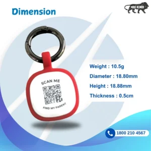 Captain India Pet Smart Aadhar Tag Silicone Pet ID Tag