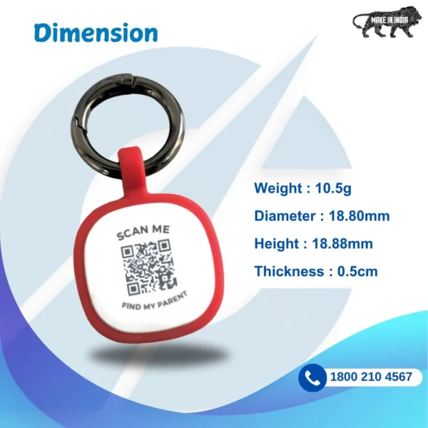 Captain India Pet Smart Aadhar Tag Silicone Pet ID Tag