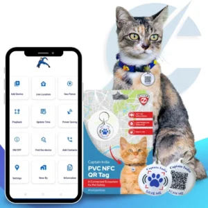 Captain India Pet Smart QR Tag for Dogs & Cats – PVC ID Tag