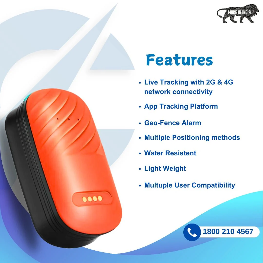 Captain India Smart 4G GPS Pet Tracker for Dogs & Cats