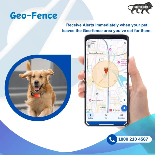 Captain India Smart 4G GPS Pet Tracker for Dogs & Cats