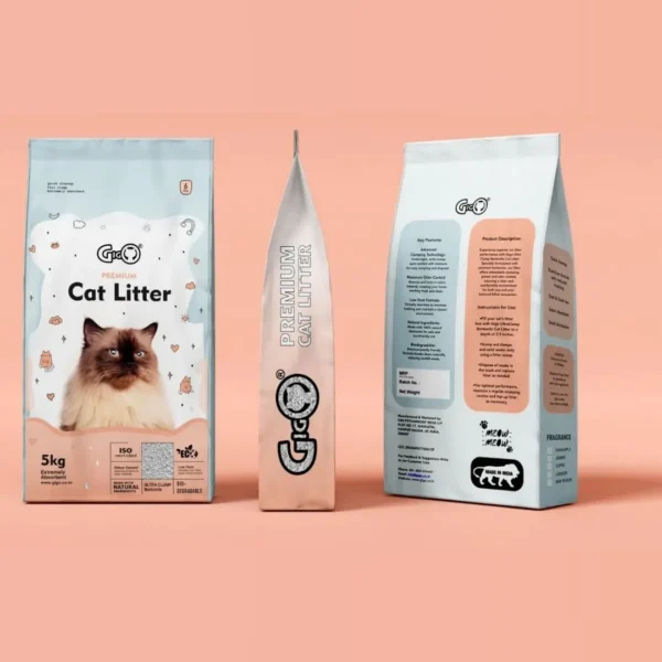 Gigo Premium White Bentonite Cat Litter with Activated Charcoal 5kg