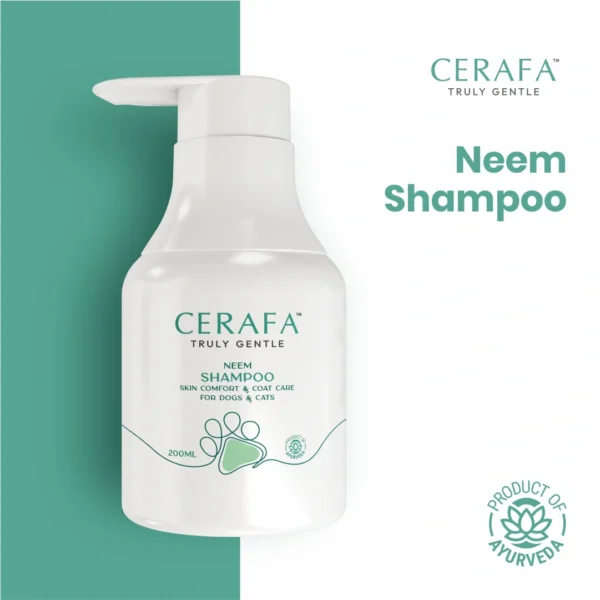 Cerafa Neem Shampoo for Dogs & Cats – Natural Cleansing & Skin Care Shampoo