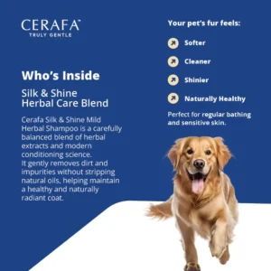 Cerafa Silk & Shine Mild Herbal Shampoo for Dogs & Cats