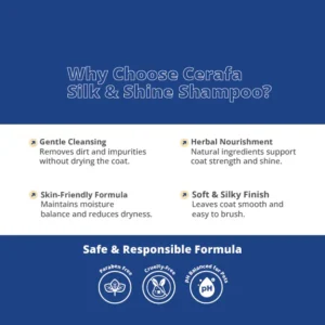 Cerafa Silk & Shine Mild Herbal Shampoo for Dogs & Cats