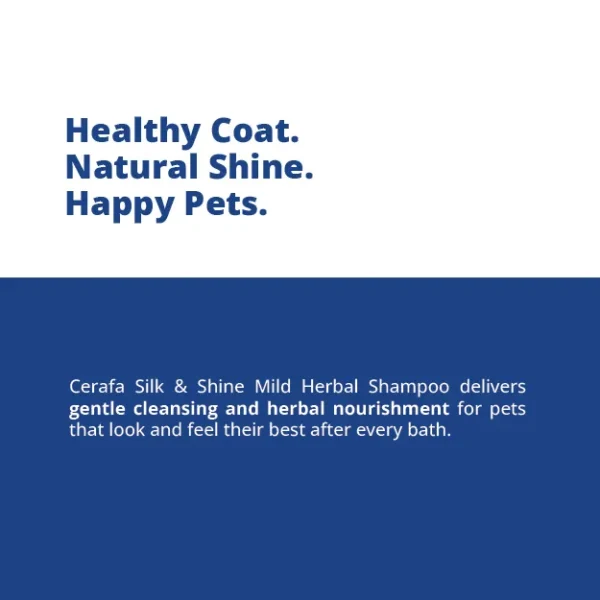 Cerafa Silk & Shine Mild Herbal Shampoo for Dogs & Cats