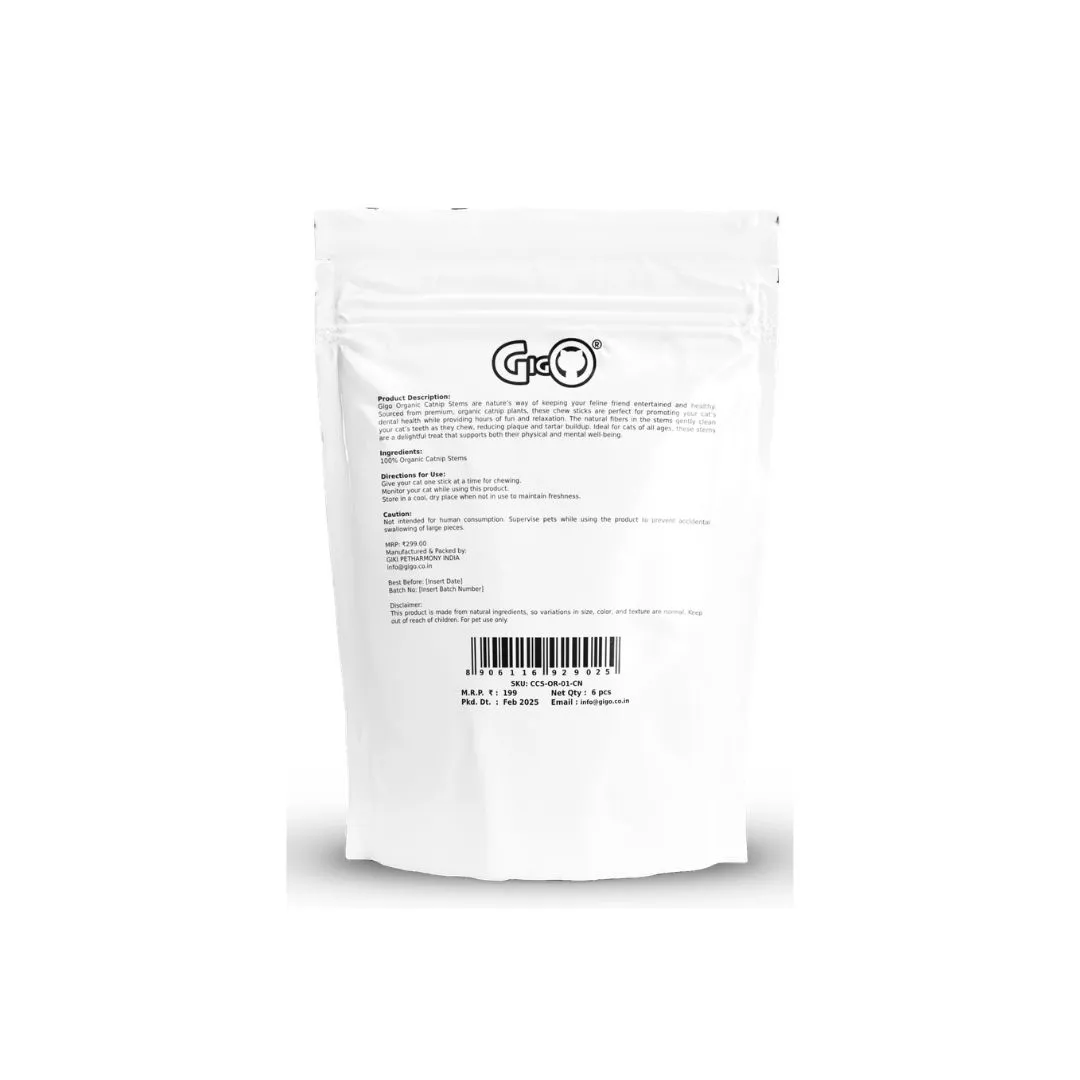 Gigo Cat Dental Chew Sticks with Natural Nepeta Cataria 6pcs
