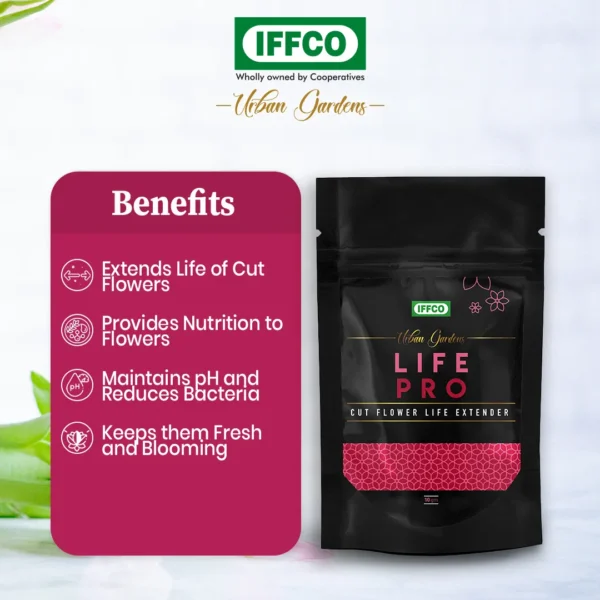 IFFCO Urban Gardens Life Pro – Cut Flower Food & Life Extender 100ml