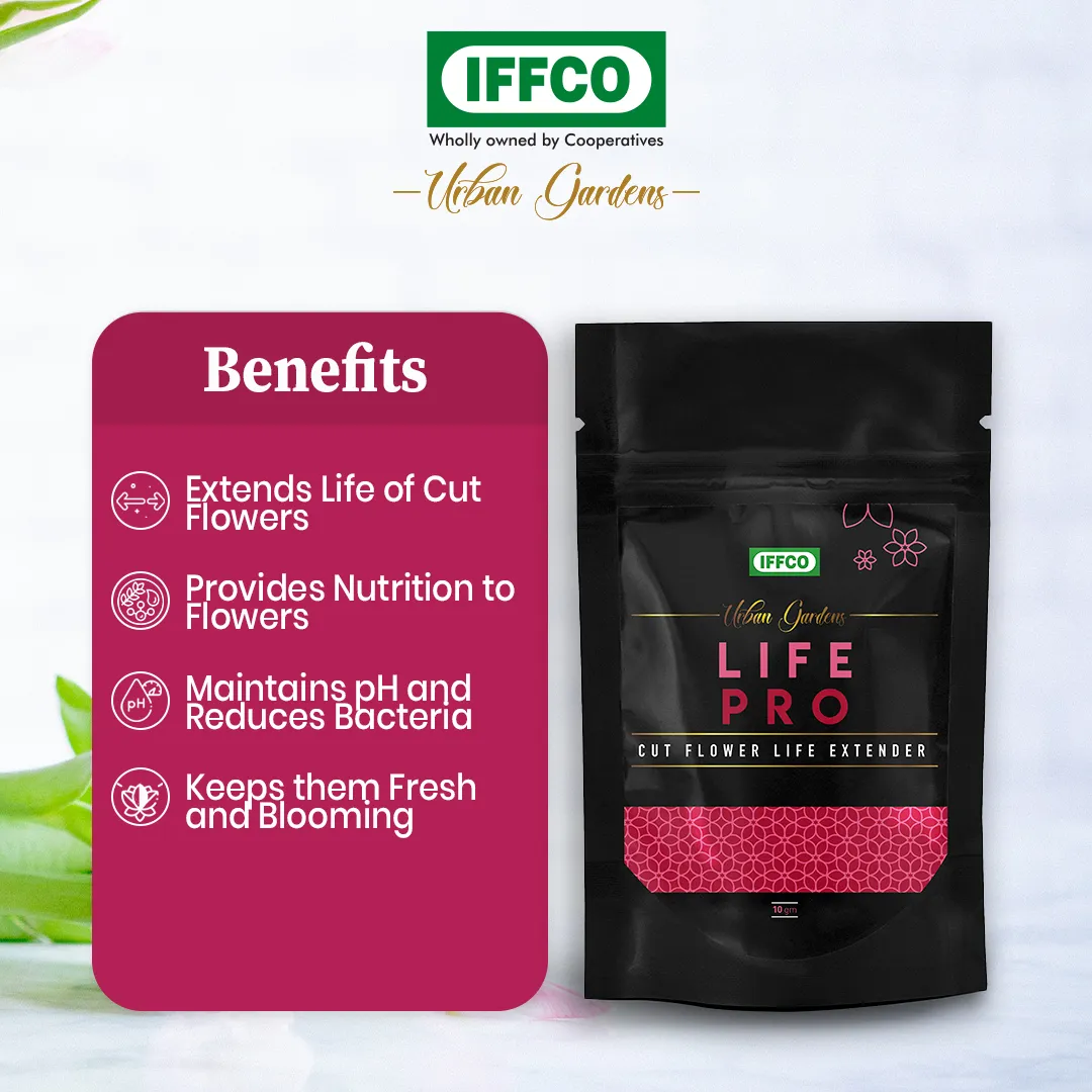 IFFCO Urban Gardens Life Pro – Cut Flower Food & Life Extender 100ml