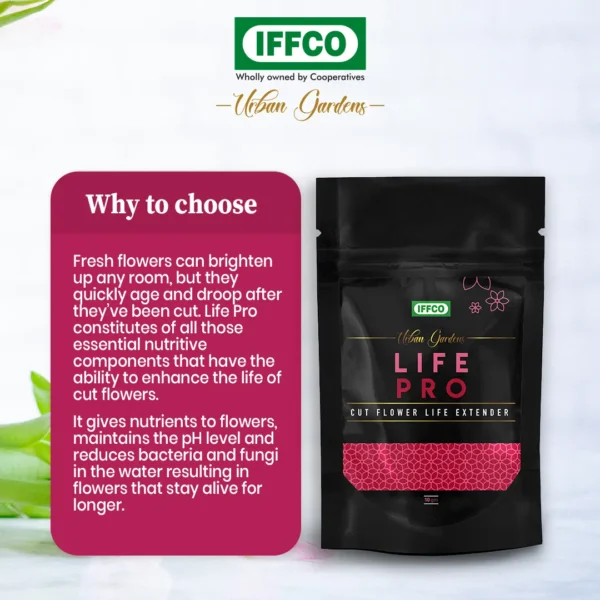 IFFCO Urban Gardens Life Pro – Cut Flower Food & Life Extender 100ml
