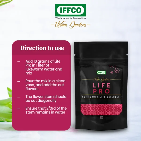 IFFCO Urban Gardens Life Pro – Cut Flower Food & Life Extender 100ml