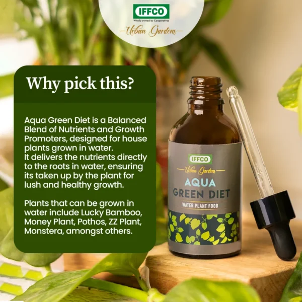 IFFCO Urban Gardens Aqua Green Diet – Water Plant Food 50ml