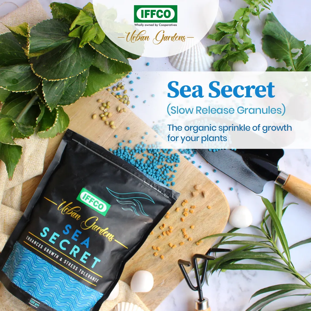 IFFCO Urban Gardens Sea Secret – Organic Seaweed Extract Slow Release Granules 500g