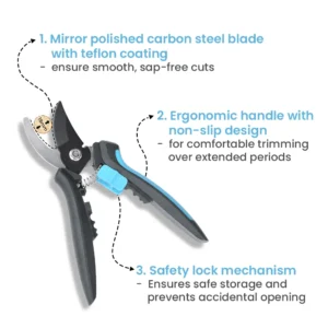 IFFCO Urban Gardens Heavy Duty Bypass Pruner – Anti-Rust, Non-Slip Grip