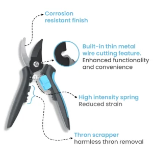 IFFCO Urban Gardens Heavy Duty Bypass Pruner – Anti-Rust, Non-Slip Grip