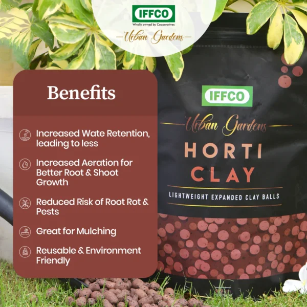 IFFCO Urban Gardens Horti Clay – LECA Hydroton Clay Balls 8–15mm 1.8kg