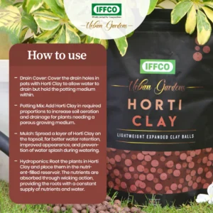 IFFCO Urban Gardens Horti Clay – LECA Hydroton Clay Balls 8–15mm 1.8kg