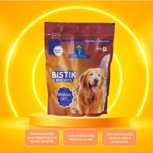 Dr.Pets Bistik Banana Oats Dog Biscuits 900g back pack ingredients nutritional analysis