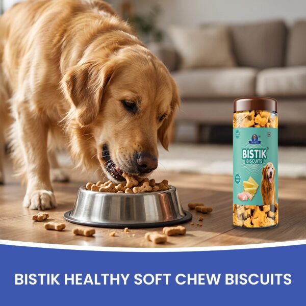 Dr.Pets Bistik Chicken Cheese Dog Biscuits 450g back pack ingredients nutritional analysis