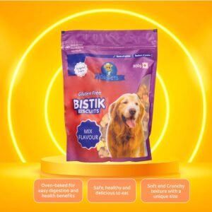 Dr.Pets Bistik Mix Flavour Dog Biscuits 900g back pack assorted ingredients list