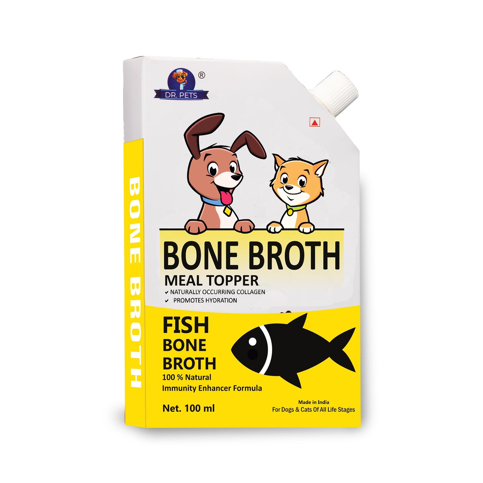 Dr.Pets Fish Bone Broth Meal Topper 300ml with omega fatty acids for dogs and cats