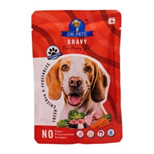 Dr.Pets Gravy Fresh Chicken and Vegetables Wet Dog Food 1.02Kg ready-to-eat meal topper pouch