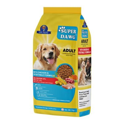 Dr.Pets Super Dawg Adult 1+ Year Chicken and Vegetable Formula complete dry dog food front pack